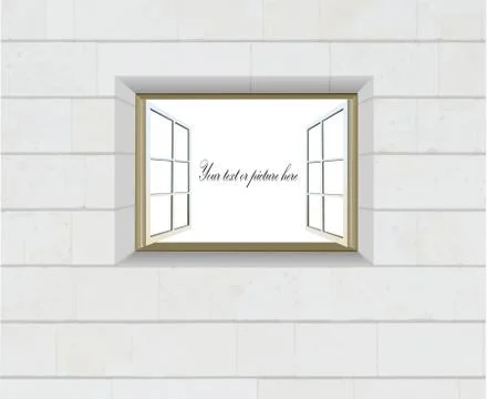 View thru opened window Stock-Illustration