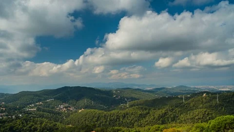 View From Tibidabo Mountain Stock Footage 125055160