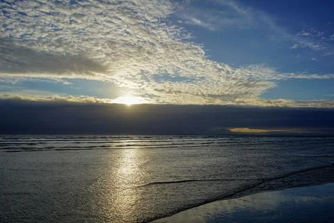 View of the tide out on a beach Fotos de archivo