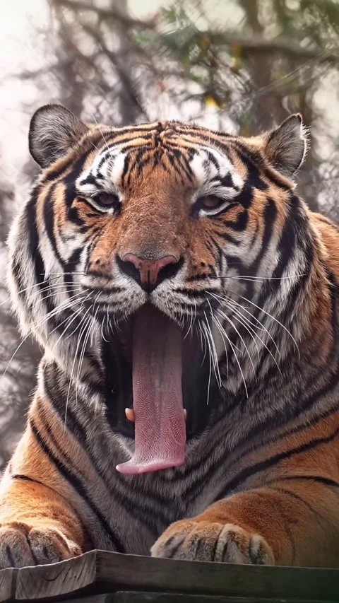 View of tiger in the zoo Stock Footage 269951409