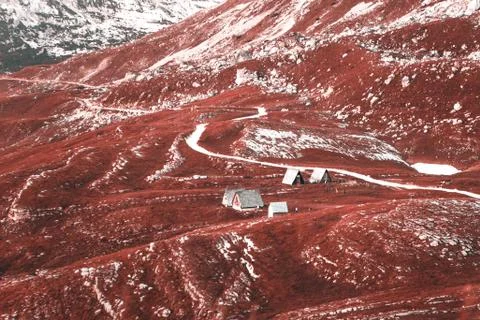 View of tiny authentic houses Stock Photos