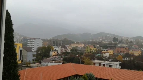A view of Tirana the capital of Albania Stock Footage