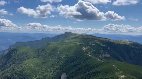 View from Toaca Peak over Ceahlău Mountains Stockbeeldmateriaal 316165193