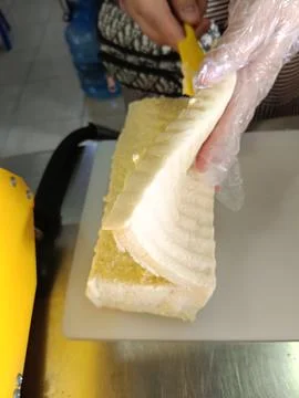 View of toast in progress Foto stock