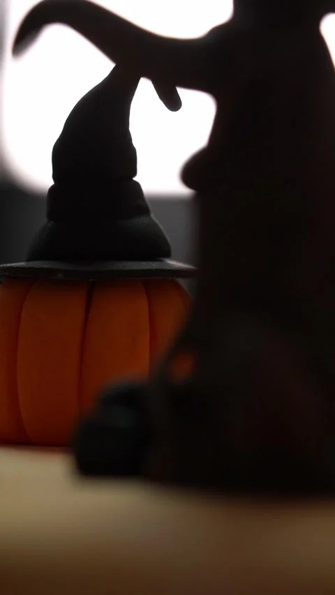 View of toasted bread bites topped with a creamy mushroom mixture and a garnish Stock Footage 322737425