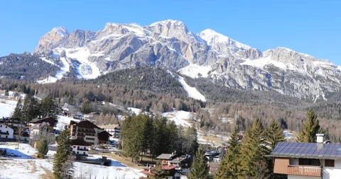 View of Tofane mountain Stock Footage 169606669