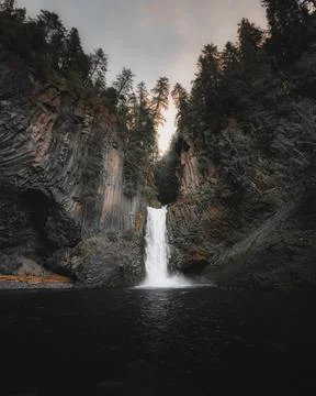 View of Toketee Falls in Oregon, USA Stock Photos