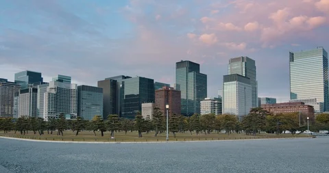 View of Tokyo in the evening Stock Footage 129171609