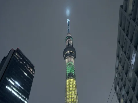 View of Tokyo Sky Tree at night Stock-Footage 71220297
