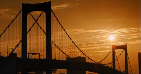 View of Tokyo in sunset Stock Footage 129245673