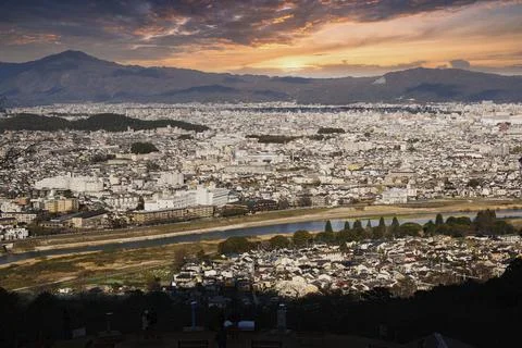 View to tokyo at sunset Stock Photos