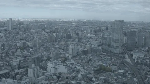 View of Tokyo from Tokyo Skytree (log) Stock Footage 126605719