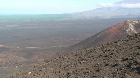 View of the Tolbachik volcano craters. Stock Footage 52461723