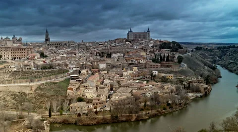 View on Toledo, Spain Video stock 33807205