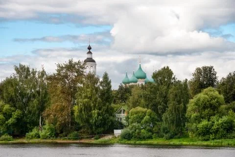 View of the Tolgsky monastery 库存照片