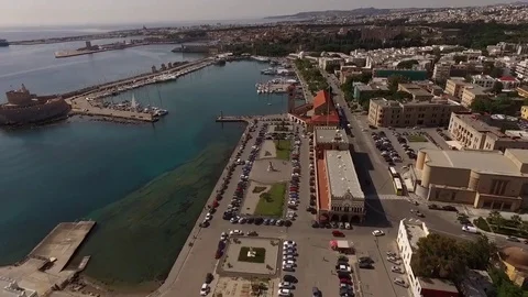 View from the top of the bay. Yachts. Stock Footage 70411170