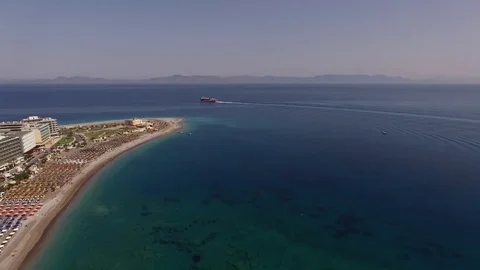 View from the top of the bay. Yachts. Stock Footage 70411325