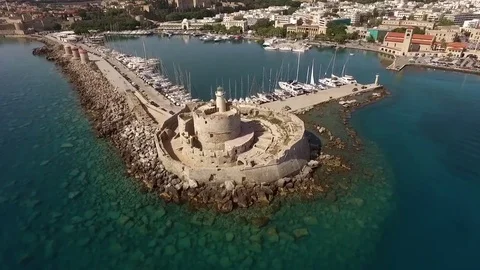 View from the top of the bay. Yachts. Stock Footage 70411882