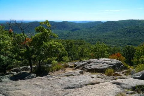 View from top of Bear Mountain Park New York Stock Photos