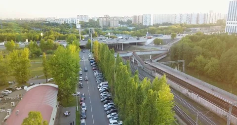 View from the top of a beautiful city Stock Footage 98648056