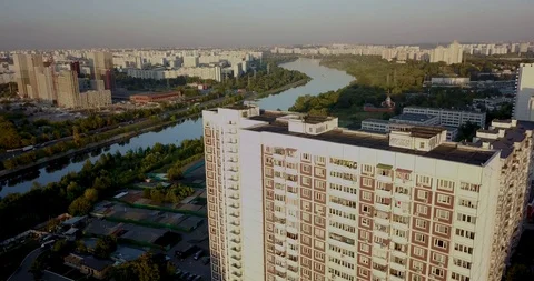 View from the top of a beautiful city Stock Footage 98648952