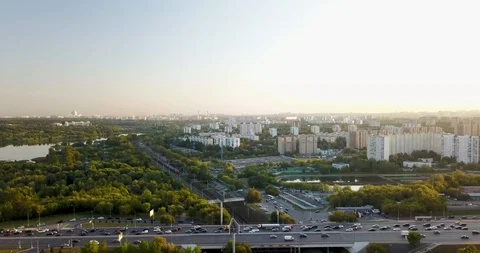 View from the top of a beautiful city Stock Footage 98649000