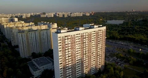 View from the top of a beautiful city Stock Footage 98649039