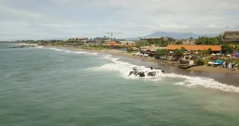 View from the top of the beautiful coastline of the Caribbean Sea Stock Footage 109089925