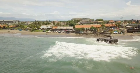View from the top of the beautiful coastline of the Caribbean Sea Stock Footage 109089969