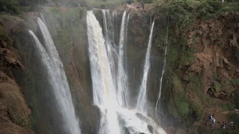 View from the top of a big waterfall Video stock 100270410