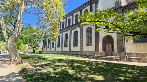 View to top of catedral in Prague Stock Footage 130329587