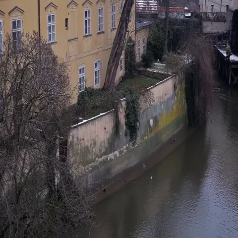View from the top of the Charles Bridge. Stock Footage 69424857