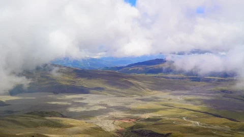 View from the top of the Cotopaxi vulcano Stock Footage 112417251