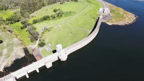 View from the top of a Dam Vidéo 154522671
