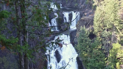 View of the top of Deception Falls Stock Footage 251926246