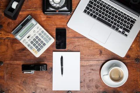 View from the top of the desk Stock Photos