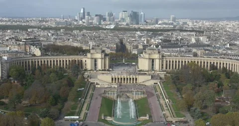 View from the top of the Eiffel Tower Stock Footage 244196862