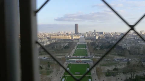 View From The Top Of The Eiffel Tower In Paris, France Stock Footage 158608880