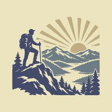 View from the top graphic illustration vector art t-shirt design Stock Illustration