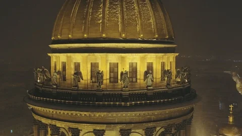 View from the top of the great St. Isaac's Cathedral Video stock 88355652