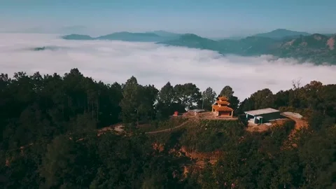 View of top hill Temple. Stockbeeldmateriaal 171851135