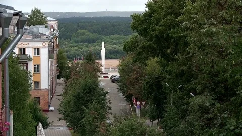 The view from the top of the monument an Eternal flame Stock Footage 71915422