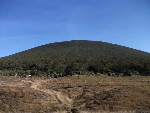 The view from the top of Mount Gede Stock Photos