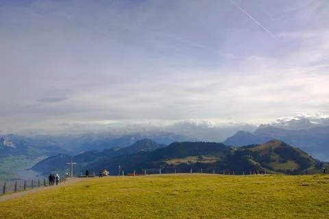 View on the top of Mount Rigi Stock Photos