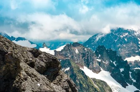 View from the Top of  Mount Titlis 写真素材