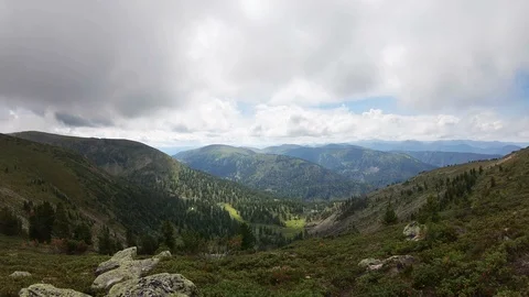 View from the top of the mountain to the beautiful landscape Stock Footage 121697019