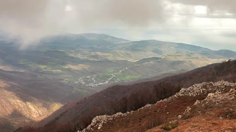 View from the top of the mountain Demerji Stock Footage 28555271