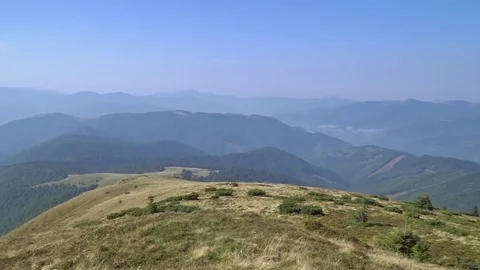 View from the top of a mountain Stock Footage 71354144