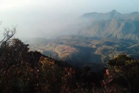 View from the top of the mountain Stock Footage 249955506
