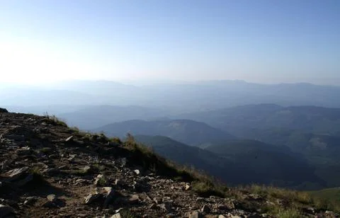 View from the top of mountain Hoverla Stock Photos